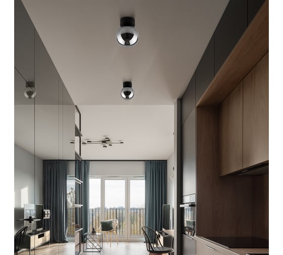 Потолочная люстра TK Lighting со стеклянным плафоном 10255 Estera черный a068597
