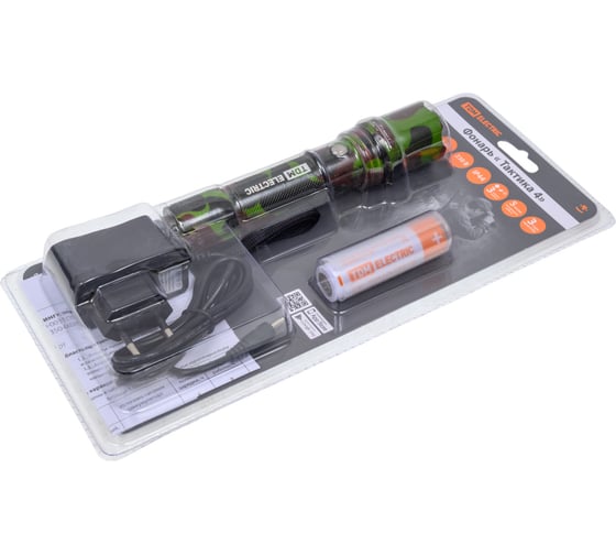 Фонарь TDM Тактика 4, аккум., 1 LED 5 Вт CREE, 170 лм, алюм., фокус., 1х18650, SQ0350-0053