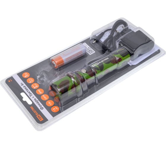Фонарь TDM Тактика 4, аккум., 1 LED 5 Вт CREE, 170 лм, алюм., фокус., 1х18650, SQ0350-0053