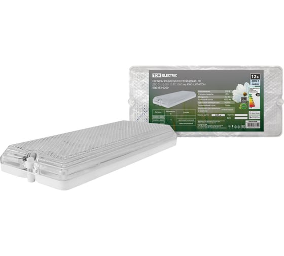 Светильник TDM ELECTRIC вандалоустойчивый LED ДБО 01-12-001 12 Вт, 1000 лм, 4000 К, IP54 SQ0353-0200