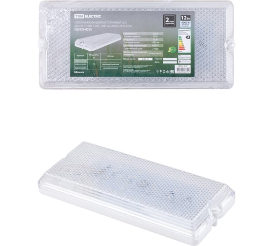 Светильник TDM ELECTRIC вандалоустойчивый LED ДБО 01-12-001 12 Вт, 1000 лм, 4000 К, IP54 SQ0353-0200