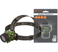 Фонарь TDM Тактика 5, налобный 12+2 LED, 94 лм, бат. 3*AАА, SQ0350-0096
