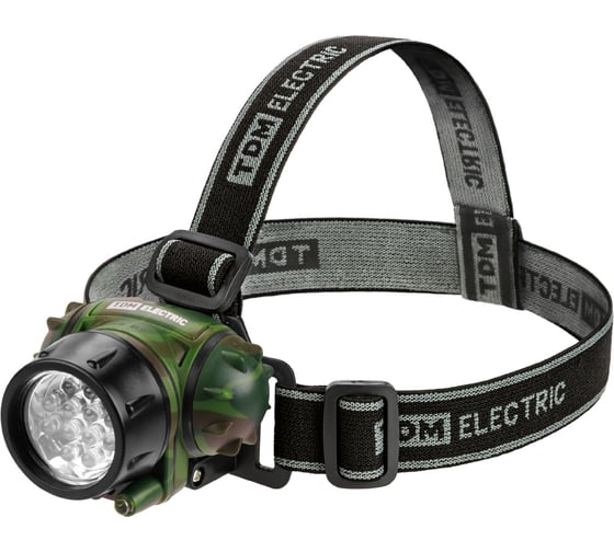 Фонарь TDM ELECTRIC Тактика 5, налобный 12+2 LED, 94 лм, бат. 3*AАА, SQ0350-0096