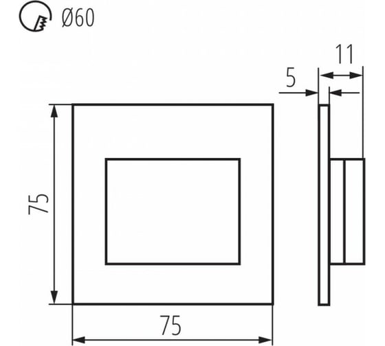 Светильник для ступеней лестницы KANLUX ERINUS LED LL B-NW/ 33337