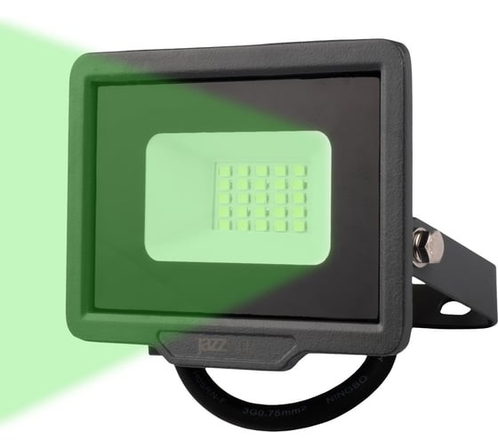 Прожектор светодиодный Jazzway PFL- C3 20Вт (compact) GREEN IP65 закаленное прозрачное стекло 5064652