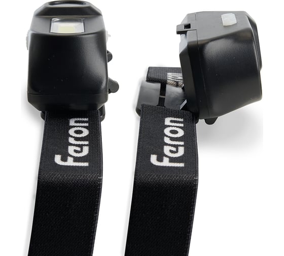 Налобный фонарь FERON с аккумулятором TH2309 USB 1x18650 3W+2W XPE+COB IP44 пластик 41713