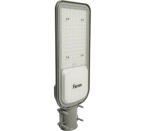 Уличный консольный светодиодный светильник FERON SP3040, 100W, 5000К, 12000Lm, серый, 41550