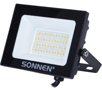 Прожектор светодиодный SONNEN 20Вт, 6500К, 1600Лм, IP65, 122x84x26мм, черный 238412