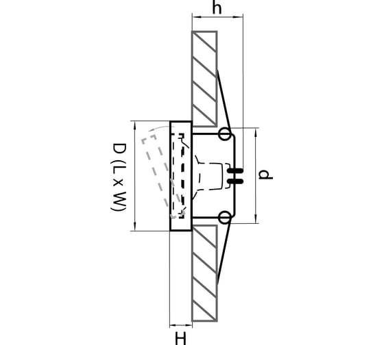 Встраиваемый светильник Lightstar MATTONI 006234