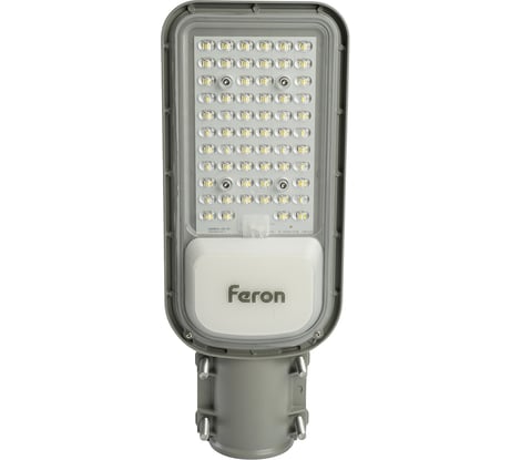 Уличный консольный светодиодный светильник FERON SP3040, 50W, 5000К, 6000Lm, серый, 41548
