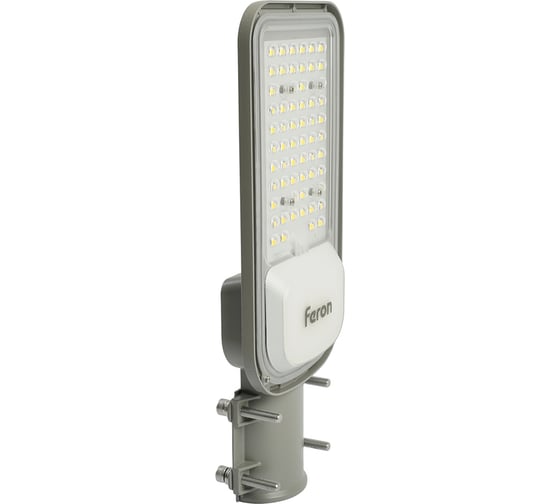 Уличный консольный светодиодный светильник FERON SP3040, 50W, 5000К, 6000Lm, серый, 41548