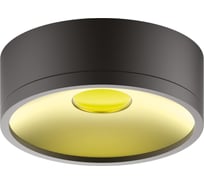 Светильник Gauss Overhead накладной цилиндр 12W 770lm 4000K 170-240V IP20 140х50мм черный золото LED 1/30 HD040