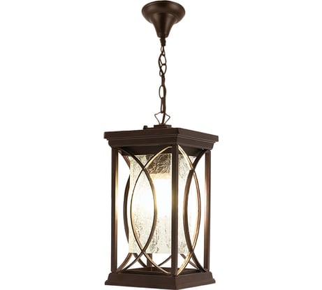 Садово-парковый светильник FERON серии «Лион», PL652 60W, E27, IP44, коричневый, 4-х гранник 11650