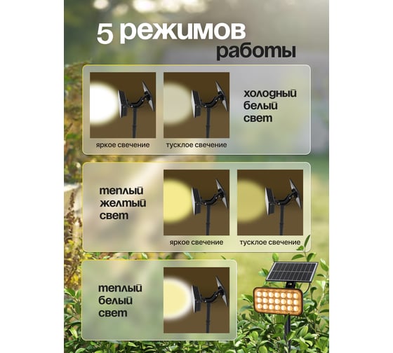 Светильник светодиодный Forsage на солнечной батарее F-WL6010(60281)