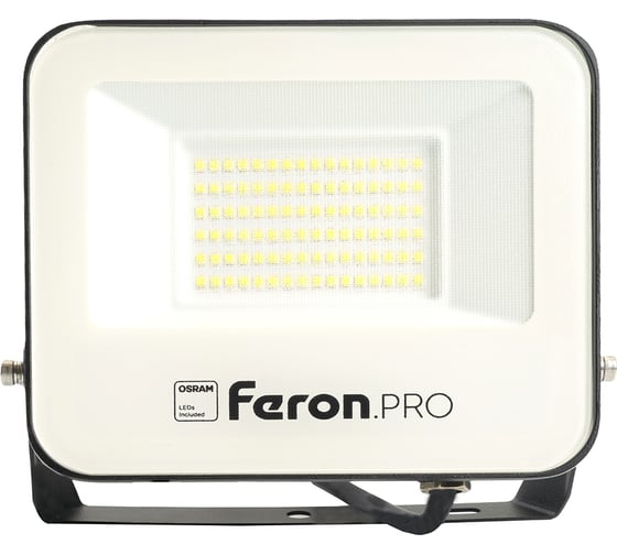 Светодиодный многоматричный прожектор FERON LL-1000, 50W, 6400К, 6000Lm, IP65, 45хOSRAM чёрный 41540