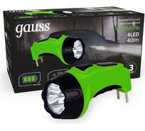 Ручной аккумуляторный фонарь Gauss 4LED 40lm 350mAh LED GF104