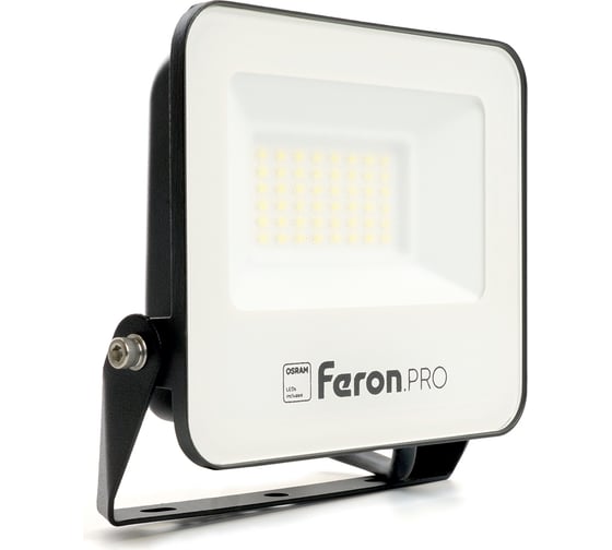 Светодиодный многоматричный прожектор FERON LL-1000, 30W, 6400К, 3600Lm, IP65, 28хOSRAM чёрный 41539