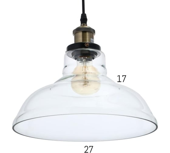 Светильник BayerLux 40395/1, E27 40Вт черный-прозрачный 28х28х26-126 см 4964576