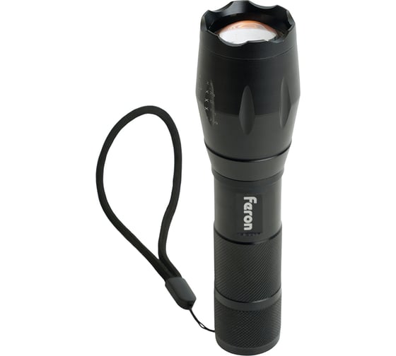 Ручной фонарь FERON с аккумулятором TH2400 USB ZOOM 137x40x40мм, алюминий 41682
