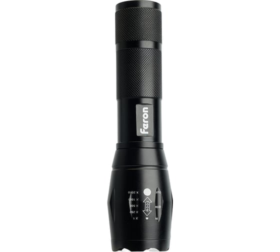 Ручной фонарь FERON с аккумулятором TH2400 USB ZOOM 137x40x40мм, алюминий 41682