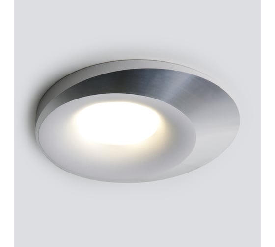 Встраиваемый светильник Elektrostandard 124 MR16, белый, серебро a053357