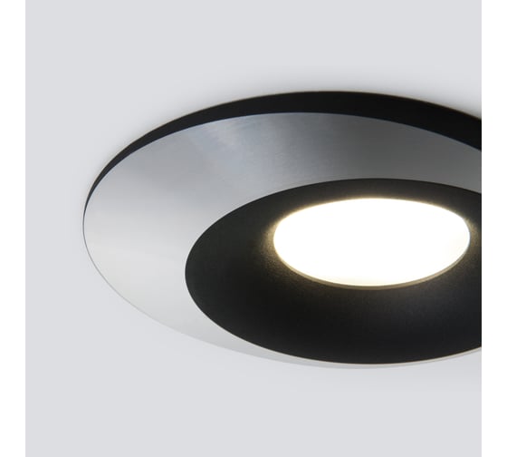Встраиваемый светильник Elektrostandard 124 MR16, черный, серебро a053358