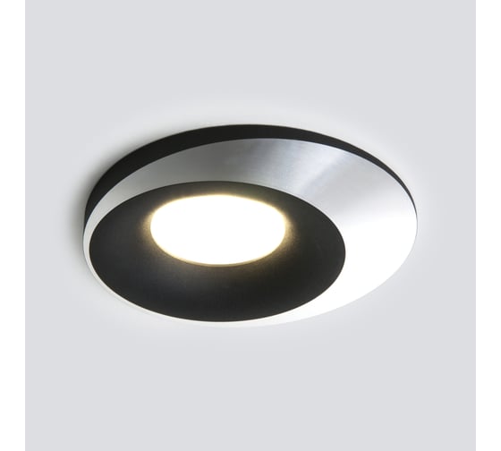 Встраиваемый светильник Elektrostandard 124 MR16, черный, серебро a053358 1
