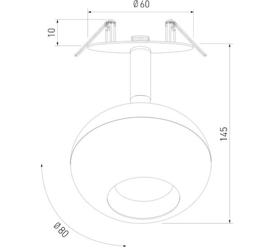Встраиваемый светильник Elektrostandard 9925 LED, 9925 LED, 8W, 4200K черный a053735