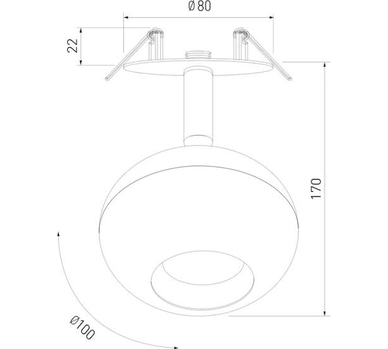 Встраиваемый светильник Elektrostandard 9926 LED, 12W, 4200К черный a053738
