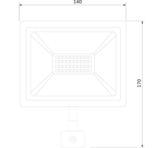 Прожектор Elektrostandard 030 FL LED Elementary с датчиком, 50W 6500K IP44 a051946