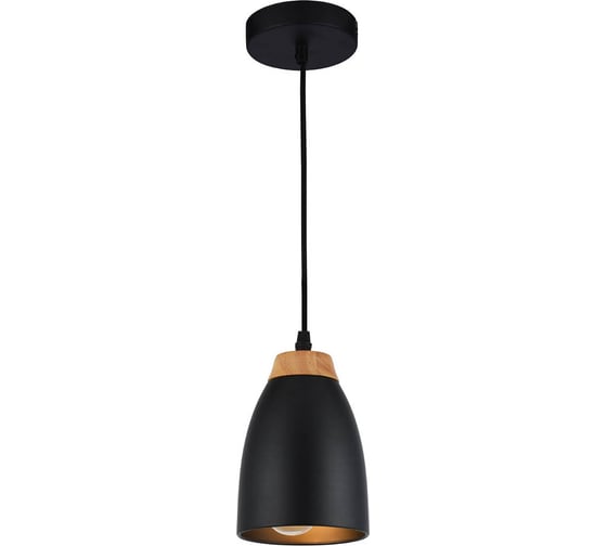 Подвес HIPER 1хE27х60Вт BLACK/WOOD H035-1 1