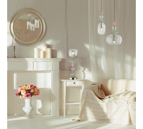 Подвес ODEON LIGHT, стекло E14 1*40W BIZET 4855/1B