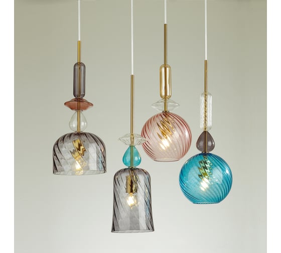 Подвес ODEON LIGHT, стекло E27 60W BELLA 4646/1