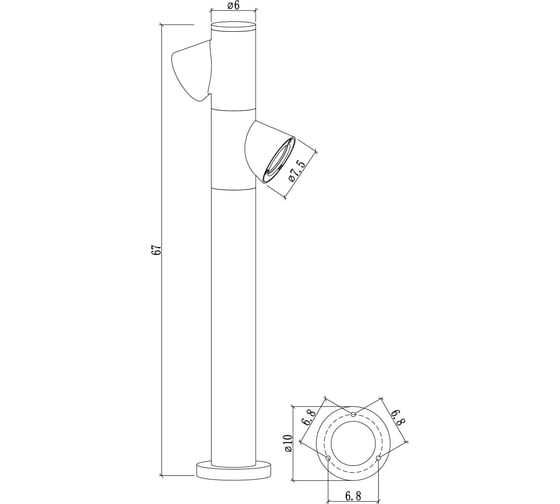 Уличный светильник ARTE LAMP A2063PA-2BK