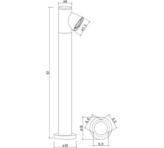 Уличный светильник ARTE LAMP A2063PA-1BK