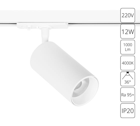 Светильник потолочный ARTE LAMP AERO 220В 12Вт 1000Лм 4000К 90 36 A1 A1346PL-1WH