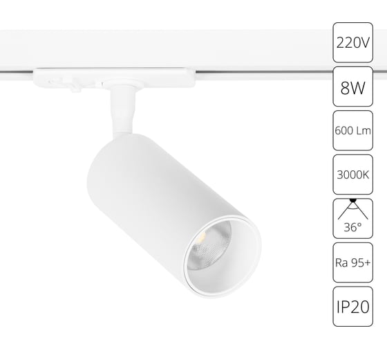 Светильник потолочный ARTE LAMP AERO 220В 8Вт 600Лм 3000К 90 36 A133 A1335PL-1WH