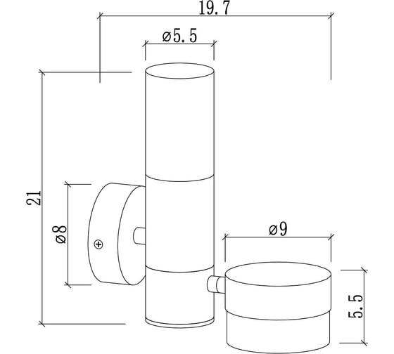 Уличный светильник ARTE LAMP A2360AL-2BK