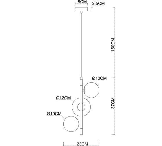 Светильник подвесной ARTE LAMP A2243SP-3BK