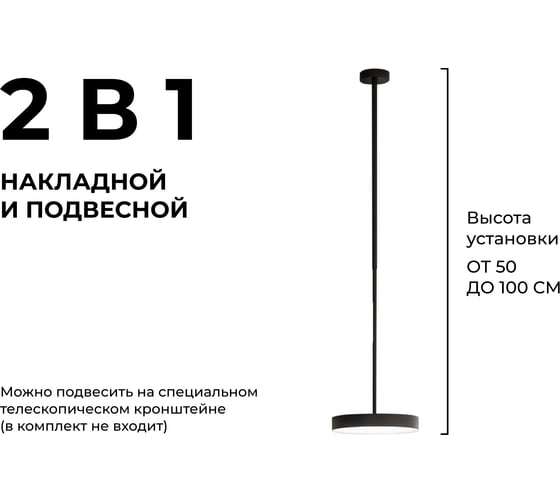 Светильник светодиодный накладной Apeyron MIN, 24Вт, 2160лм, 4000К, IP20, 230x35мм, чёрный 18-161