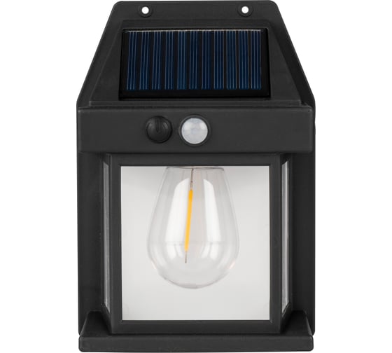 Светильник светодиодный настенный ФАZА SLR-W04 0,5Вт 50лм IP44 филаментная нить, датчики движения/освещенности на солнечной батарее 5053977 1