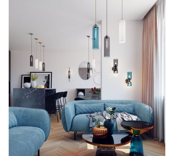 Подвес ODEON LIGHT, стекло E27 60W VOSTI 4641/1