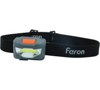 Налобный фонарь FERON с аккумулятором TH2301 3W 1COB USB IP44 60x35x45мм пластик 41680
