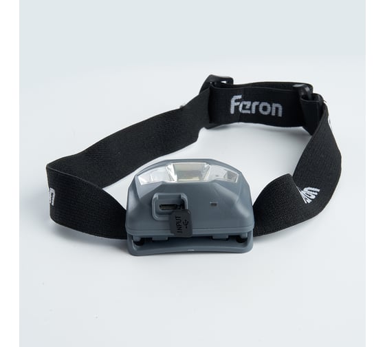 Налобный фонарь FERON с аккумулятором TH2301 3W 1COB USB IP44 60x35x45мм пластик 41680