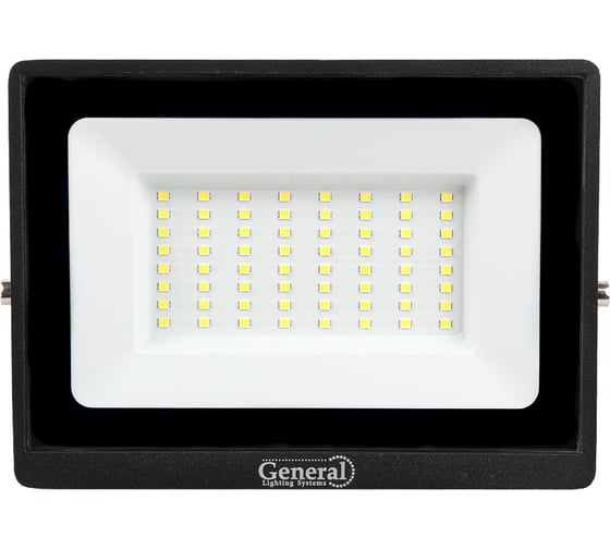 Светодиодный уличный прожектор General Lighting Systems 179*125*27мм, General GTAB-70BT-IP65-6500, 70Вт, 6500К, 6500Лм, металл 403379