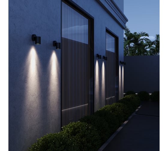 Светильник уличный настенный ST LUCE черный/белый GU10 1*50W SL9008.401.01