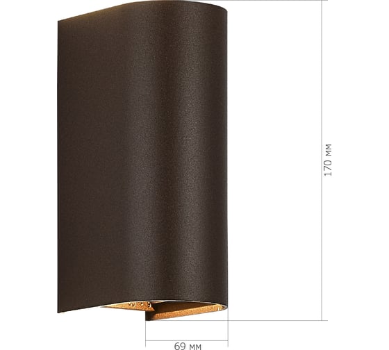 Светильник уличный настенный ST LUCE кортен/кортен LED 1*10W 3000K/4000K/6500K SL9516.601.01