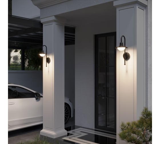 Светильник уличный настенный ST LUCE черный/прозрачный LED 1*10W 4000K SL9512.401.01