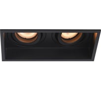 Светильник встраиваемый ST LUCE черный, GU10, 2*50W, IP20, L91,5xW17,2xH5,2, 220V, без ламп ST261.418.02