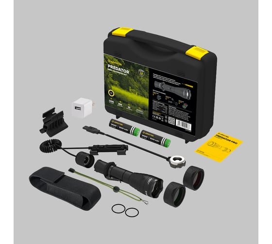Фонарь Armytek Predator Pro Magnet USB Extended Set теплый белый F07302W 1